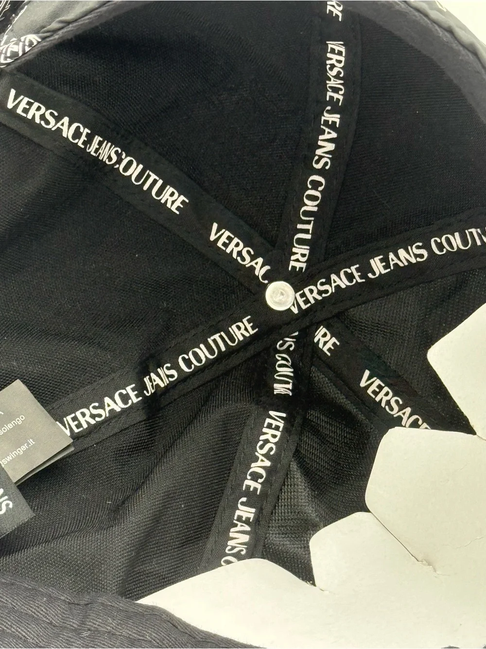 Versace Jeans Couture Black Logo Baseball Cap